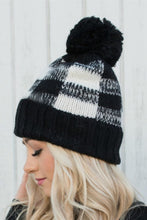 Load image into Gallery viewer, Buffalo Plaid Beanie with Pom Pom
