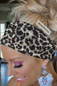 Boho Velvet Leopard Headband